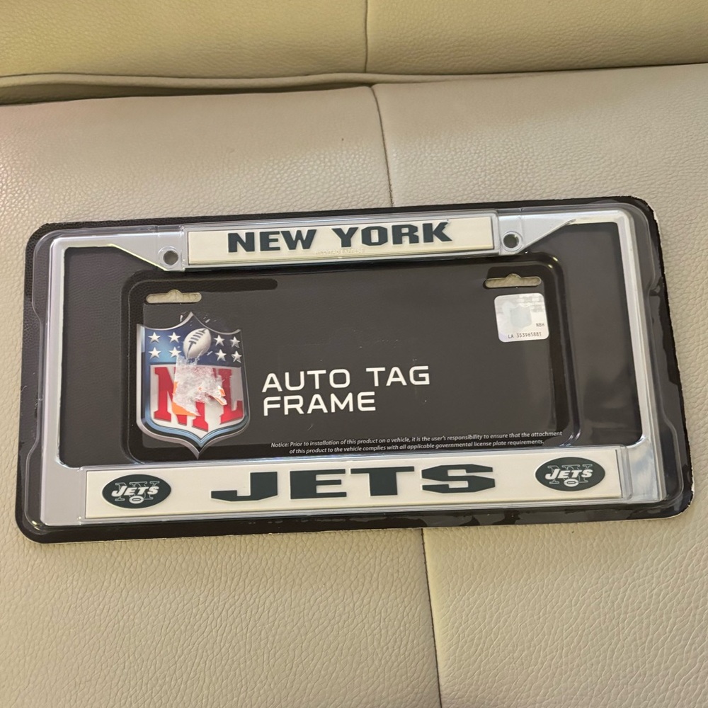 NFL Football New York Jets License Plate Frame
